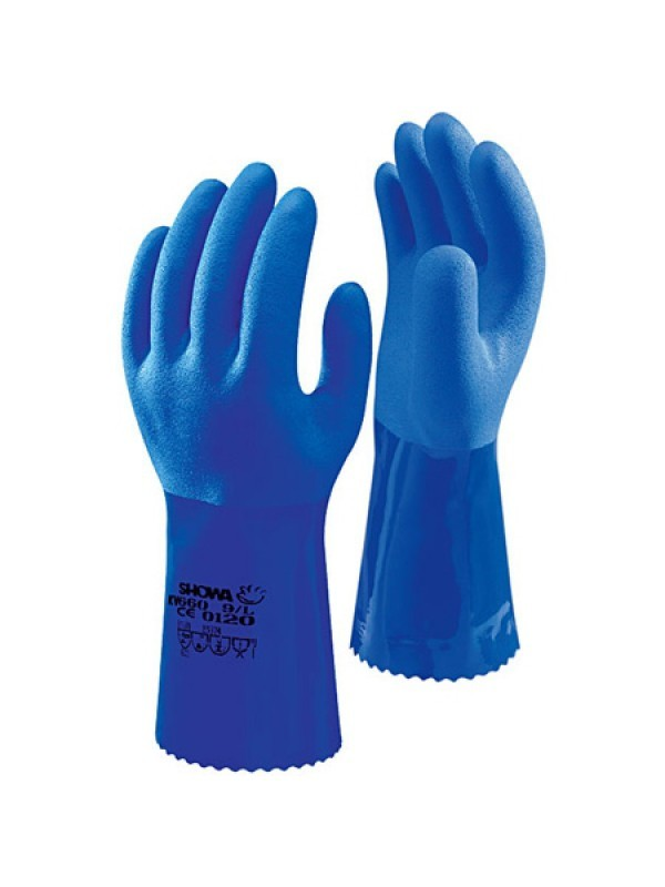 Сухие резиновые перчатки Шельф, синие